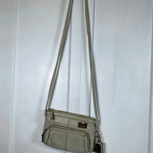 Tignanello | Cream Beige Leather Crossbody Bag - leather is in excellent conditi